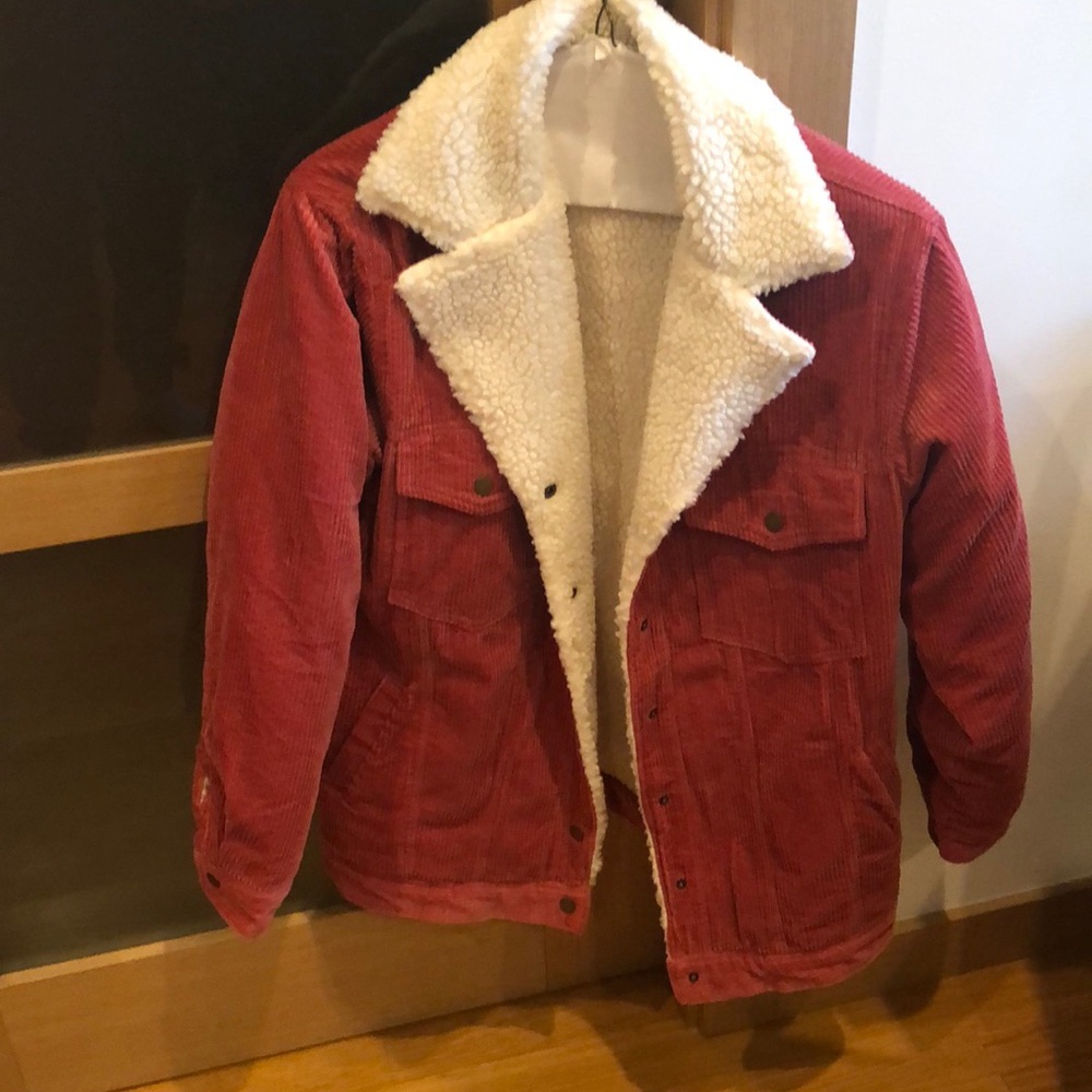 NastyGal Pink Faux Corduroy Jacket